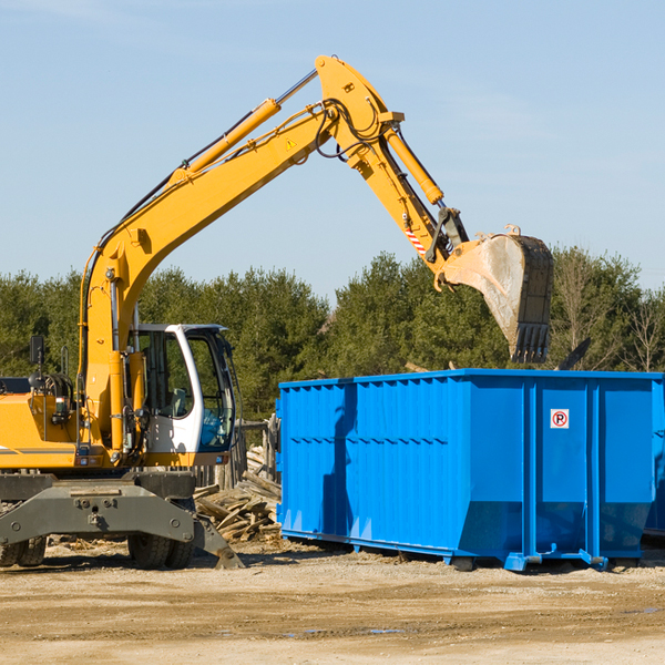 are there any restrictions on where a residential dumpster can be placed in Cave Spring Georgia